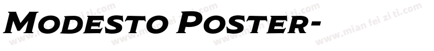 Modesto Poster字体转换